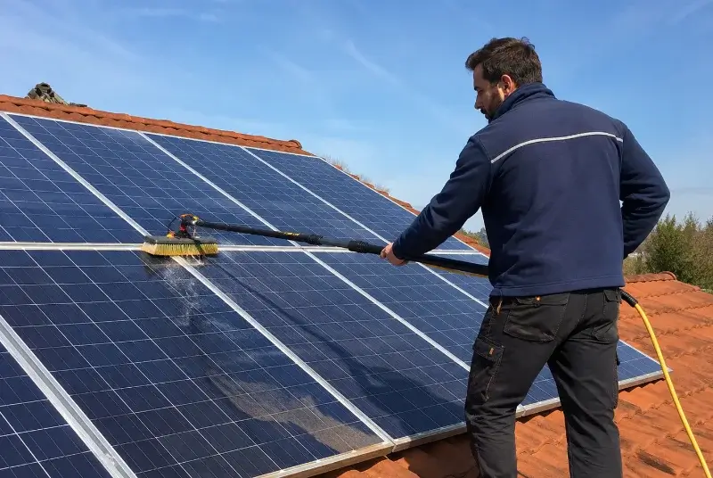 Nettoyage et entretien de panneaux solaires à la Môle